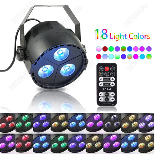 Click to view:15W 3LEDs RGBP Stage Par Light with Remote Controller